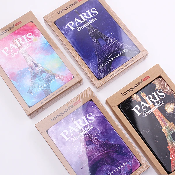 

1PC 10x15cm Dream Paris Series Notebooks 256 Pages Tinplate Cover Notebook Office notepad School Diary Supplies (ss-1741)