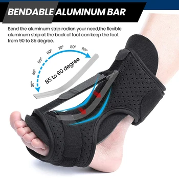 

Unisex Plantar Fasciitis Splint Brace Stabilizer Adjustable Elastic Dorsal Splint Ankle Foot Drop Orthotic Support Pain Relief