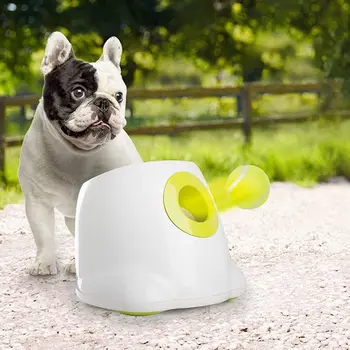 

Automatic Ball Launcher Dog Toy, Tennis Ball Throwing Machine for Small and Medium Size Dog Training, 3 Balls Included