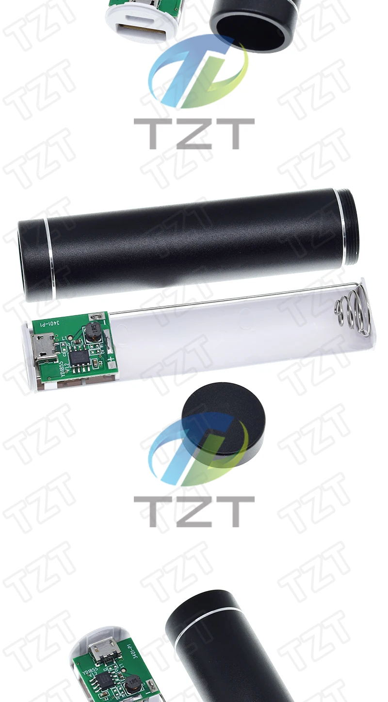 TZT 1/3PCS Metall Power Bank DIY Kit Lagerung Fall Box Kostenloser schweißen Anzug 1X 18650 Batterie 5V 1A USB Externe Ladegerät smart telefon – Detail 6