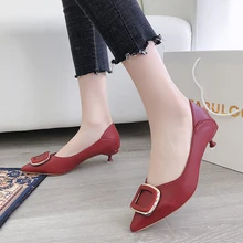 3 Cm Low Heel Shoes Women Pointed Toe 