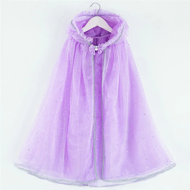 Party ball performance cloak Kids Girls Cosplay Princess Pageant Gown Cape Birthday Party Hooded Cloak #4AA20 (5)