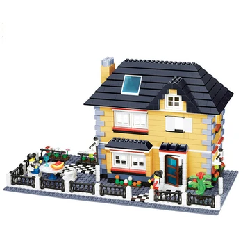 

City Architecture Model Building Blocks Interactive Entertainment Children's Toy Gift For Kid Modular House Village Construction