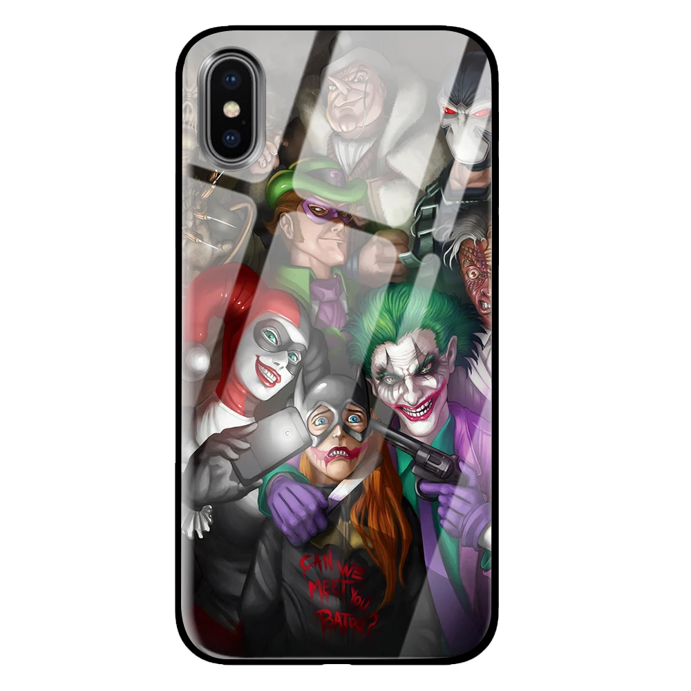 5 Супермен Бэтмен для iPhone 5 5S SE 6 6s 7 8 Plus X XS Max XR закаленное стекло чехлы для телефонов - Цвет: 5