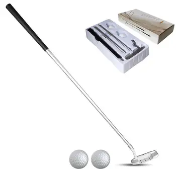 

Golf Putter Beginner Adult Practice Putter 3 Section Folding Zinc Alloy Portable Indoor And Outdoor Practice Putter