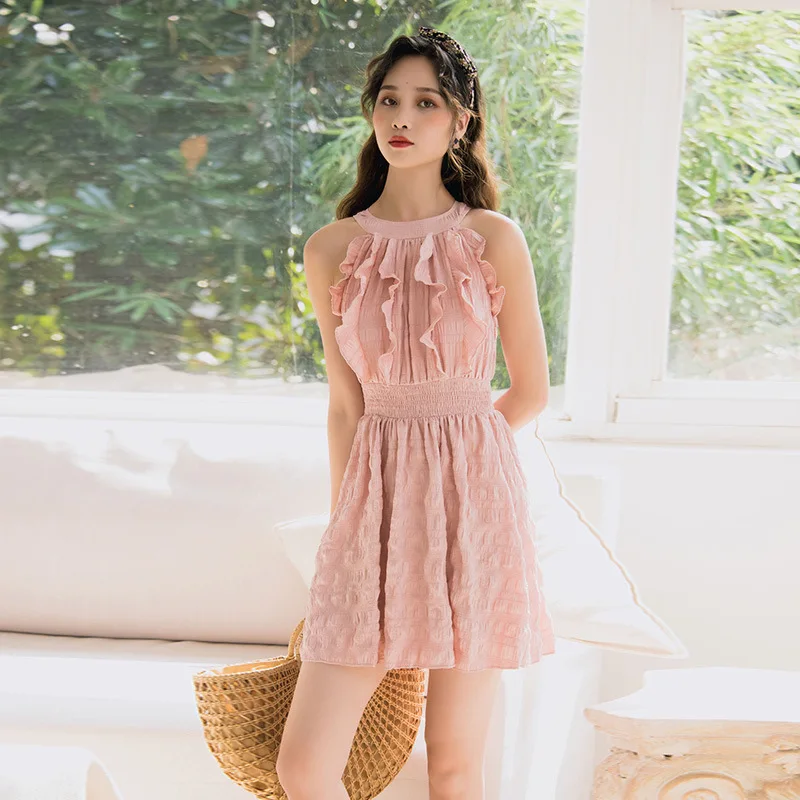 

Swimsuit 1 Piece Woman Rashguard Female Beach Swimwear Womens One Plus Size Women 2019 New With No Underwire Ins Style Solid