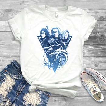 

2020 Geralt of Rivia Graphic Tee Toss A Coin To Your Witch er Shirts Hipster Tops