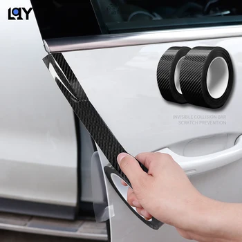 

LQY car stickers 3D carbon fiber Film Anti Scratch Door For hyundai solaris i30 ix35 tucson ix25 elantra creta i20 accent
