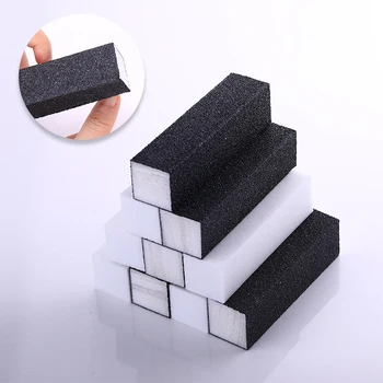 

10 Pcs/set Black White Form Nail Buffers File For UV Gel White Nail File Buffer Block Polish Pedicure Sanding Nail Art Tool