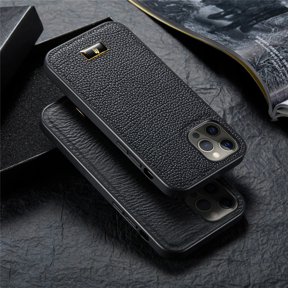 Ultra İnce Erkek Pu Deri Yumuşak Kılıf Tüm iPhone Telefon Kılıfları İçin - skycover