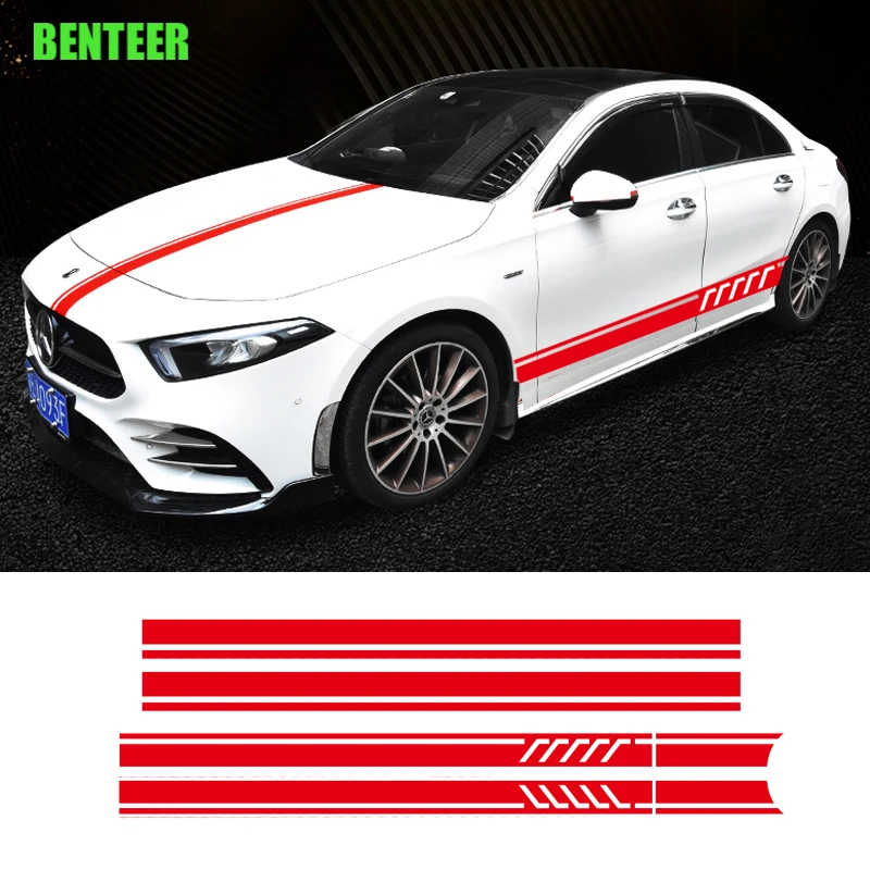4 Шт Автомобильные стикеры декоративные для тела Mercedes benz AMG w204 w211 W210 CLK c180 e200 CLA GLK GLE