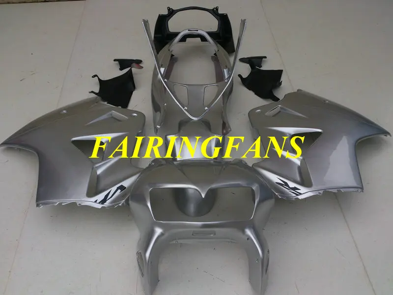 Мотоцикл обтекателя тела для HONDA VFR800 98 99 00 01 VFR 800 1998 1999 2000 2001 Серебро Обтекатели на кузов+ подарки HI05