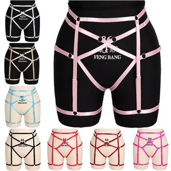 

Harness Garter Belt Cage Waist Stockings Suspender Belts Strap Elastic Adjust Hollow Out Body Bondage Goth Rave Fetish Wear