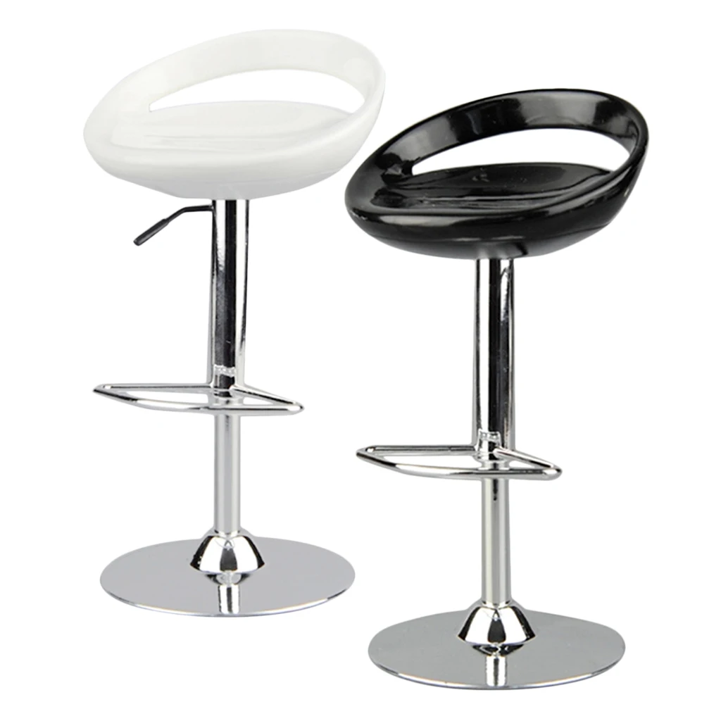 

2 Pieces 1/6 Scale Round Swivel Chair Pub Bar Stool for 12'' Action Figures