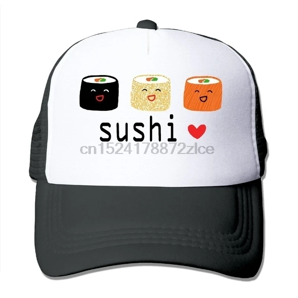 Мужские и женские бейсболки, сетчатая кепка "суши", хип-хоп кепка