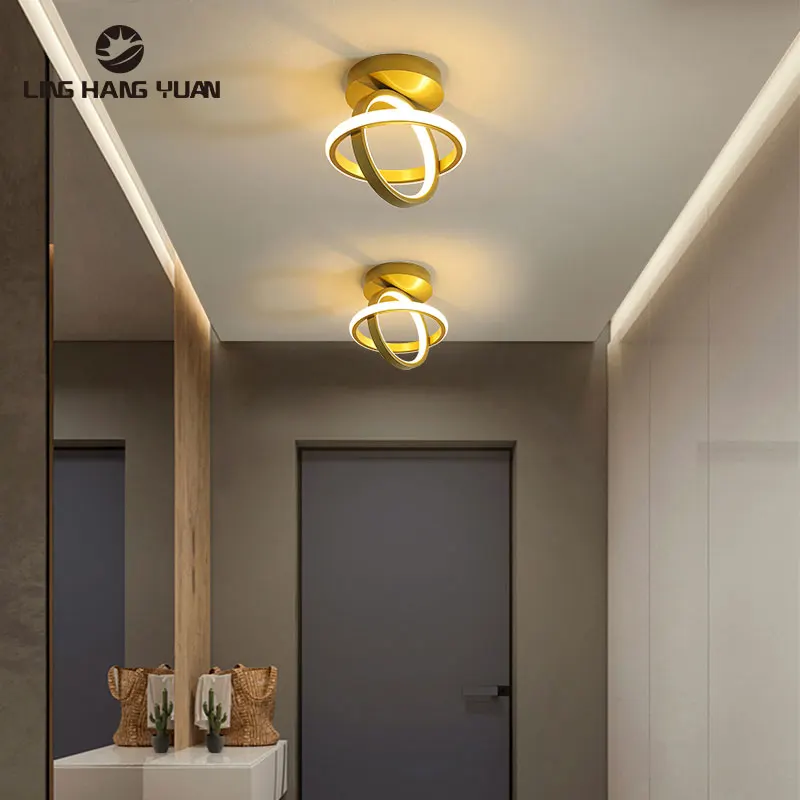 

Gold Color Led Ceiling Light Modern Lustre Ceiling Lamp for Living room Bedroom Dining room Aisle Corridor Balcony Light Fixture
