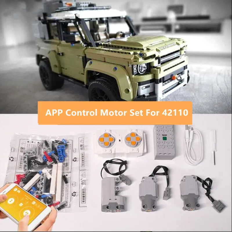 Мотор с управлением через приложение для строительных блоков Land Rover 42110 (только
