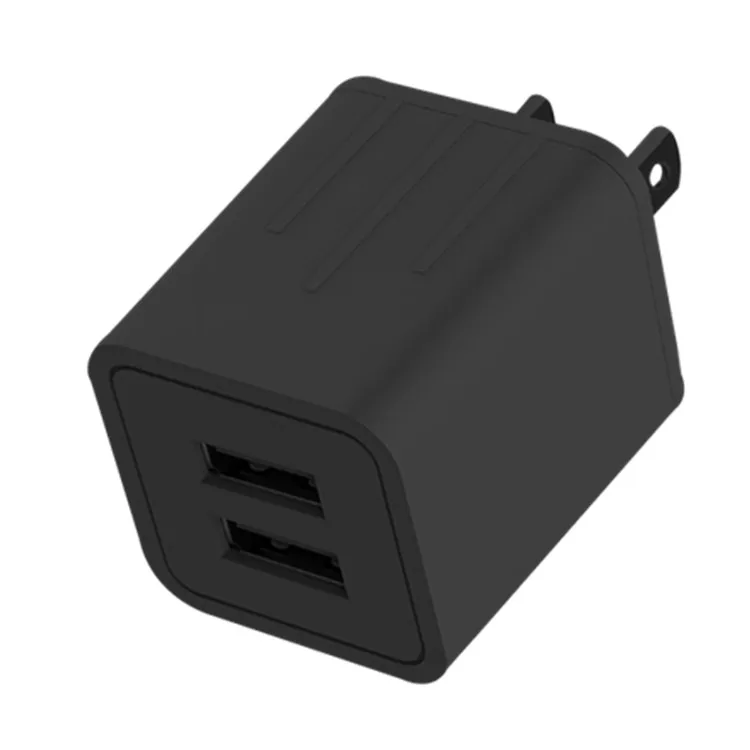 Зарядное устройство Apple 5 V/2.1A Android мобильный телефон планшет двойной порт USB кабель для передачи данных Быстрая зарядка штепсельная вилка адаптер питания - Цвет: Black