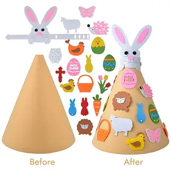 

Kids Easter Bunny Decoration DIY Felt Bunny Set With Accessories Easter Gift For Children Home Door Wall Decoration In Stock