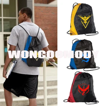 

30pcs/lot Multi-function Novelty Canvas Bag Solid Kids Clothes Shoes Bag School Drawstring Sport Backpacks Swim Gift Bags