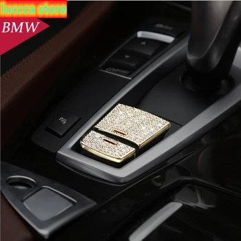 

Car Styling Electronic hand brake button decoration cover sticker For BMW 5 6 7 Series X3 X4 X5 X6 F01 F10 F25 F26 F12 F15 F16