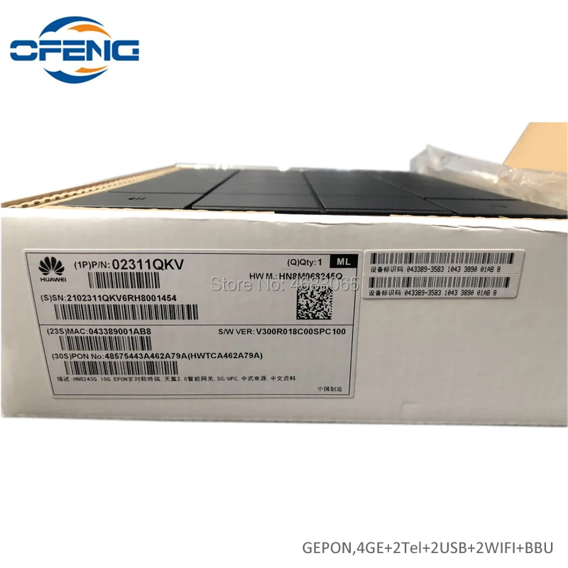 Huawei 10GE GPON ONU HN8245Q с 4GE 2Tel Dual bank Wifi 2,4G и 5GHZ XGPON ONT, английская прошивка волоконно-оптический терминал