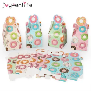 

Colorful Donut Pattern Design Gift Box Donut Party packaging Candy Box Donut Grow up Party Kids Birthday Party Baby Shower 1st