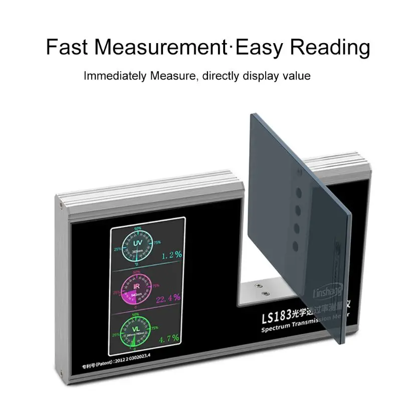 LS183 спектр передачи метр тестер для плёнки Стекло окно оттенок измерения ИК 950nm УФ 365nm VL 380-760nm 3 в 1 Функция