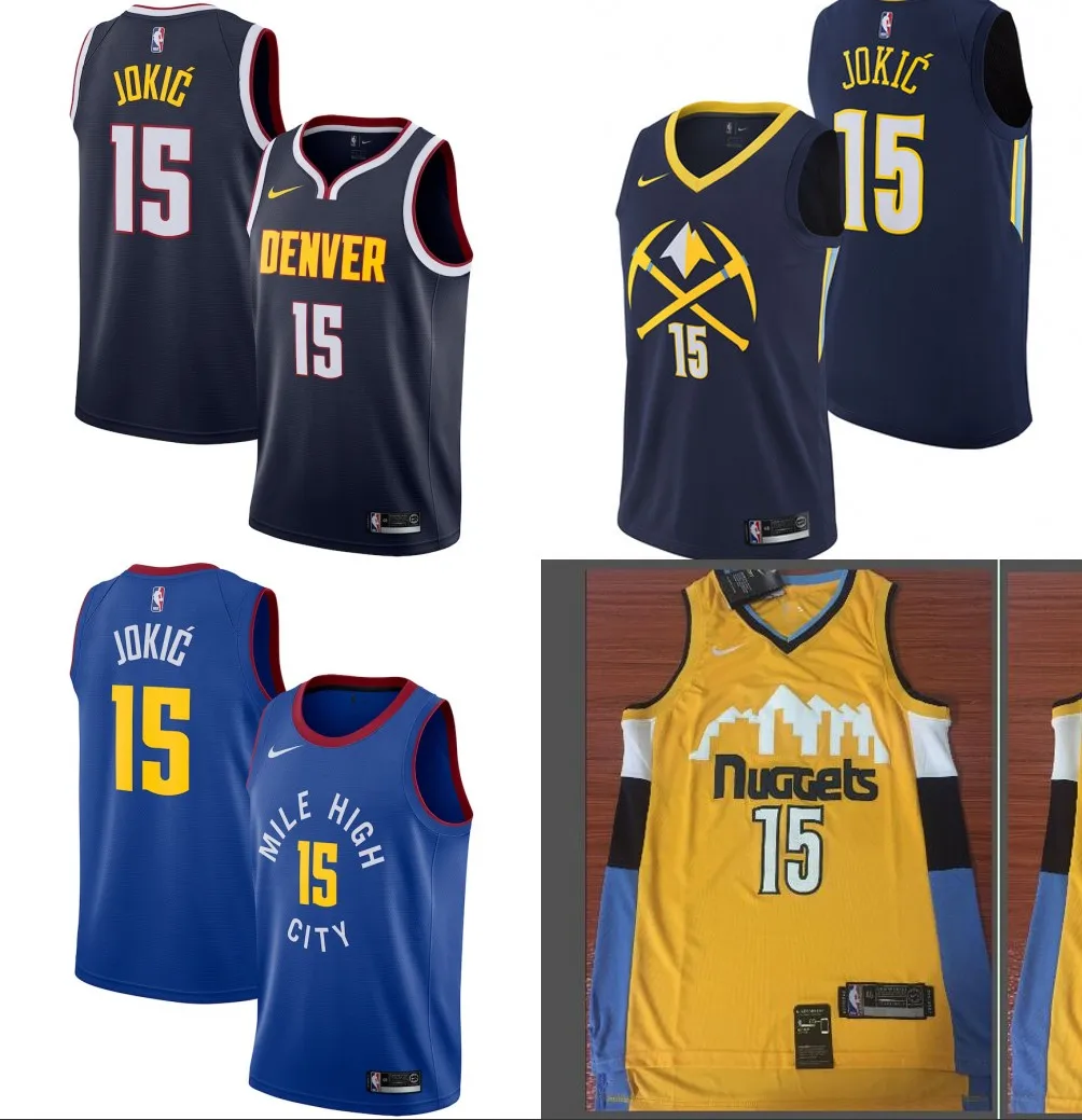 A+++ Качественная мужская одежда для взрослых#15 Nikola Jokic Jersey Denver