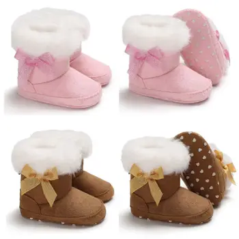 

NEW Winter Baby Boys Girls Cotton Warm Casual Snow Boots Soft Sole Shoes 0-18M