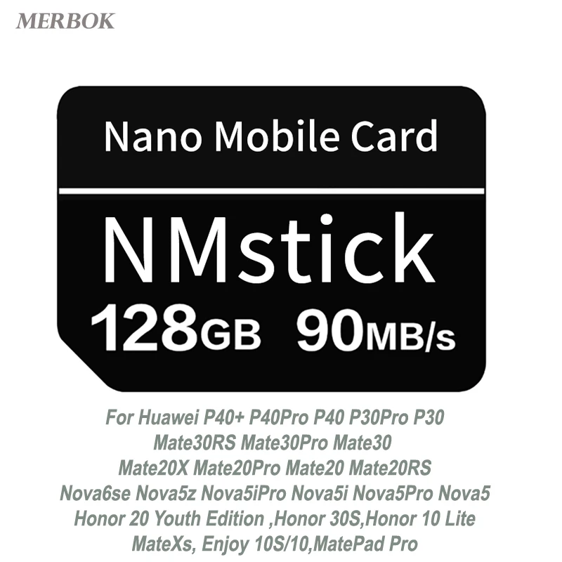 128 ГБ 256 Nano карта памяти nm для Huawei Nova 6se/5z/ 5i /5 Pro / MatePad P40 Lite/Pro Mate30 NMCard Reader|Адаптеры SIM