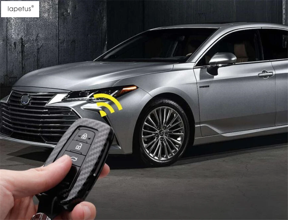 Аксессуары для ключей Lapetus, подходит для Toyota Avalon Camry-, чехол для ключей, покрывает цепи, Формовочная крышка, отделка из красного углеродного волокна ABS