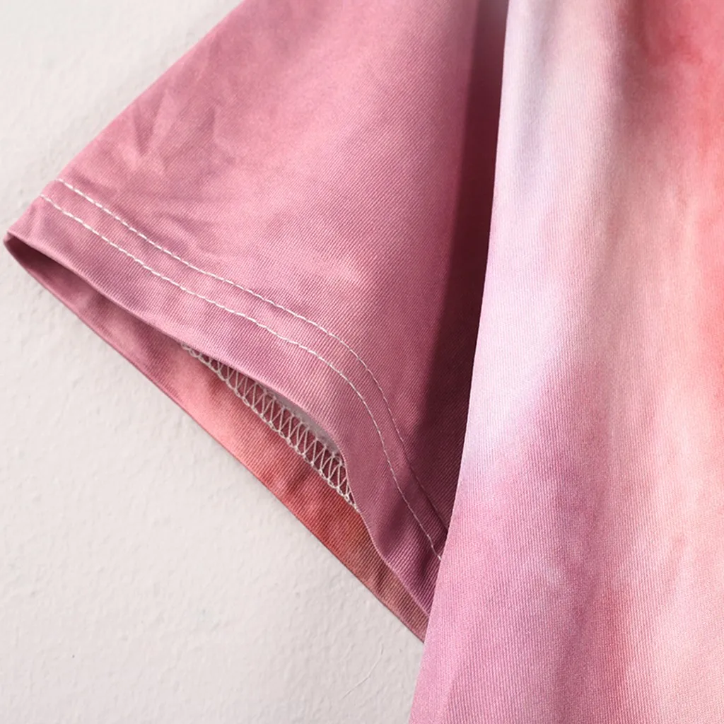 Женское платье рубашка с принтом Tie dye Повседневная Свободная ночная коротким