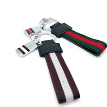 Воловья кожа автомобиля брелок Мужские Женские-популярный брендовый кулон креативный простой брелок для ключей пары онлайн знаменитостей брелок