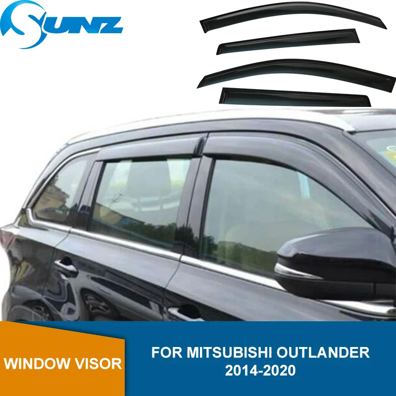 Estilo de coche de la ventana de acrílico Deflector de viento Visor lluvia protector de sol para ventilación para Mitsubishi Outlander 2014, 2015, 2016, 2017, 2018 riovalle | Energía