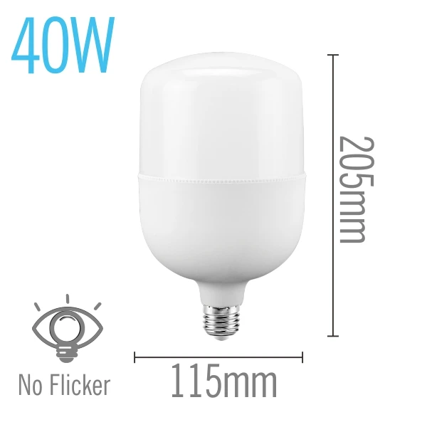 Светодиодный светильник E27 без мерцания, 3W, 5 Вт, 9 Вт, 12 Вт, 15 Вт, 18 Вт, 20 Вт, 30 Вт, 40 Вт, 50 Вт, 220 В, светодиодный светильник, высокая яркость, лампада, Светодиодный точечный светильник, настольная лампа - Испускаемый цвет: 40W No Flicker