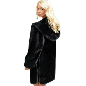 

Coat Fur Female Outerwear Mink Faux Fur Jacket Women Winter Fashion New Overcoat Plus Size Thick Warm Hooded Ladies Parka YXR771