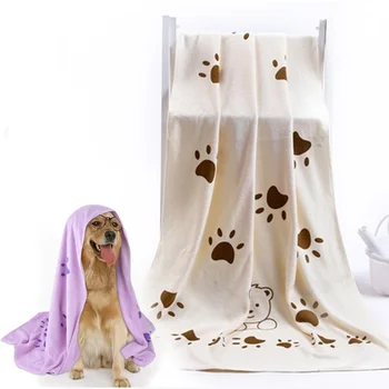

140X70cm Super-sized Microfiber Strong Absorbing Water Bath Pet Towel Dog Towels Golden Teddy General Washing Towel