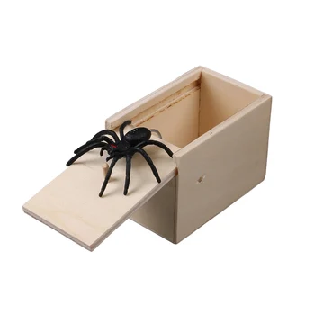 

Mouse Spider Insert Surprise Box Joke Fun Scare Prank Gag Gifts Startled Wooden Box Tricky Toys A Variety Of Options Screaming