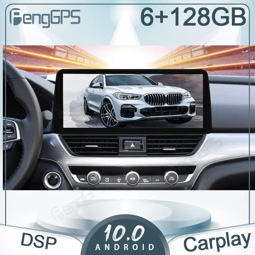 

Автомагнитола 12,3 дюймов, 6 + 128 ГГц, Android 10,0 для Honda Accord 2018 +, автомобильный GPS-навигатор, мультимедийный плеер, головное устройство Carplay, Bluetooth