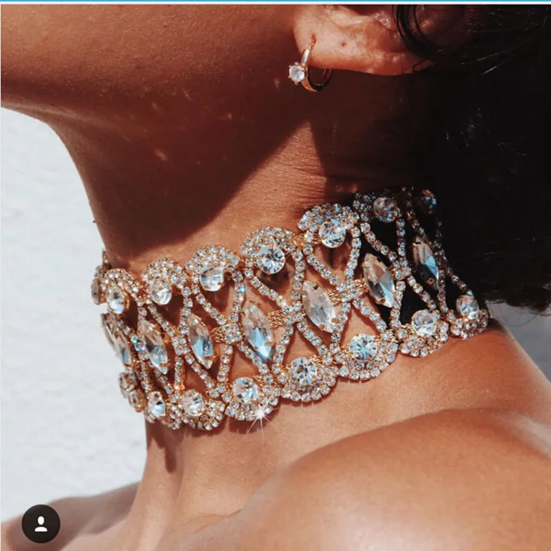 DoreenBeads, новинка, модное золотое/серебряное/черное металлическое колье из горного хрусталя, ожерелье, элегантное женское свадебное банкетное украшение, подарки