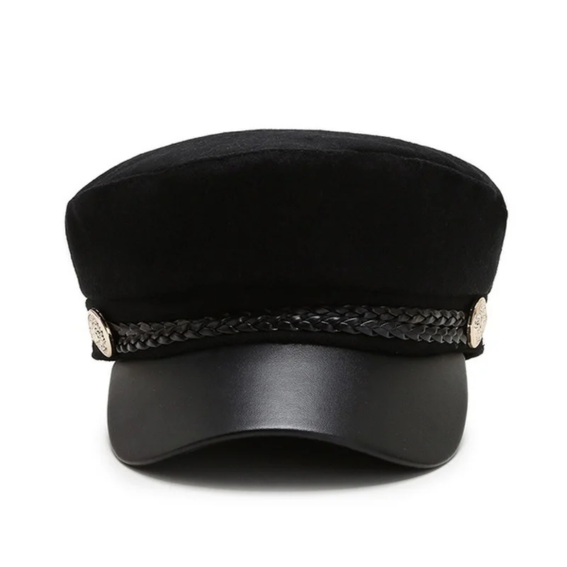 Autumn fashion Cotton women hat British style warm retro newsboy caps military octagonal cap female visor caps