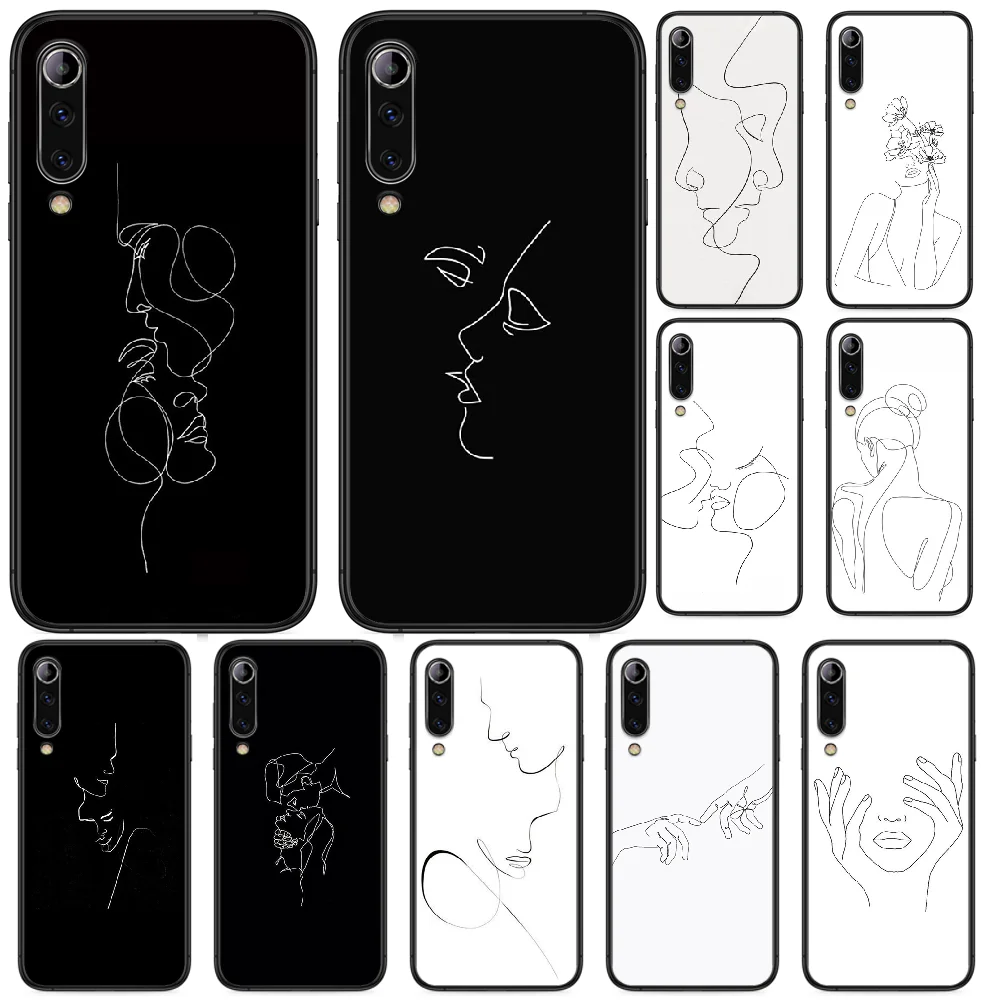Чехол для телефона Art Line Girl Body Xiaomi Mi 6 8 A1 Note3 A2 9 CC9 9T A3 MIX 2 2S 3 Lite SE Pro черный бампер из
