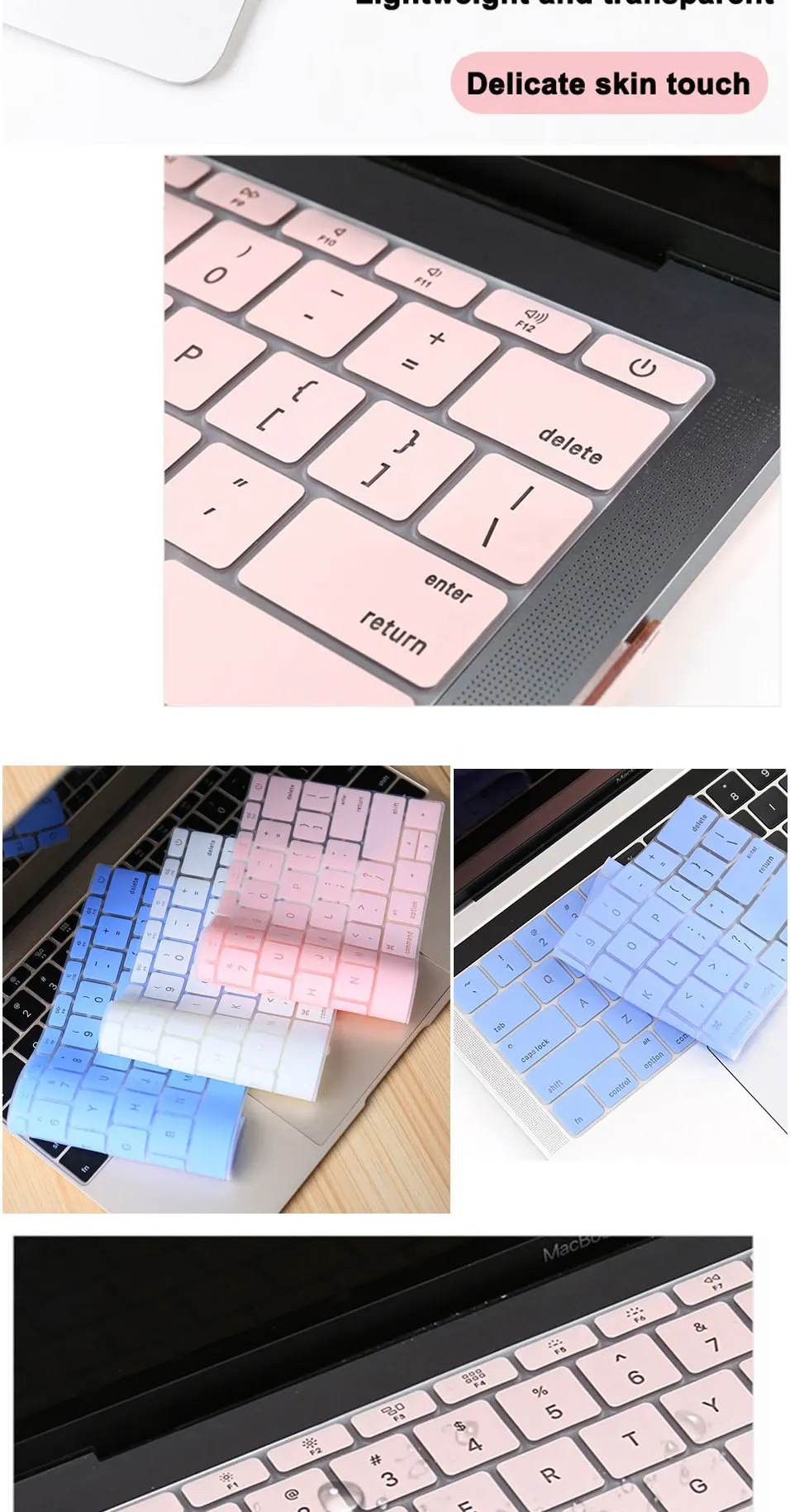 laptop cooling fan EU US-Enter Laptop Keyboard Cover For Macbook Air 13 A2337 A2179 Silicone Color waterproof Keyboard Protective Film Case laptop decals