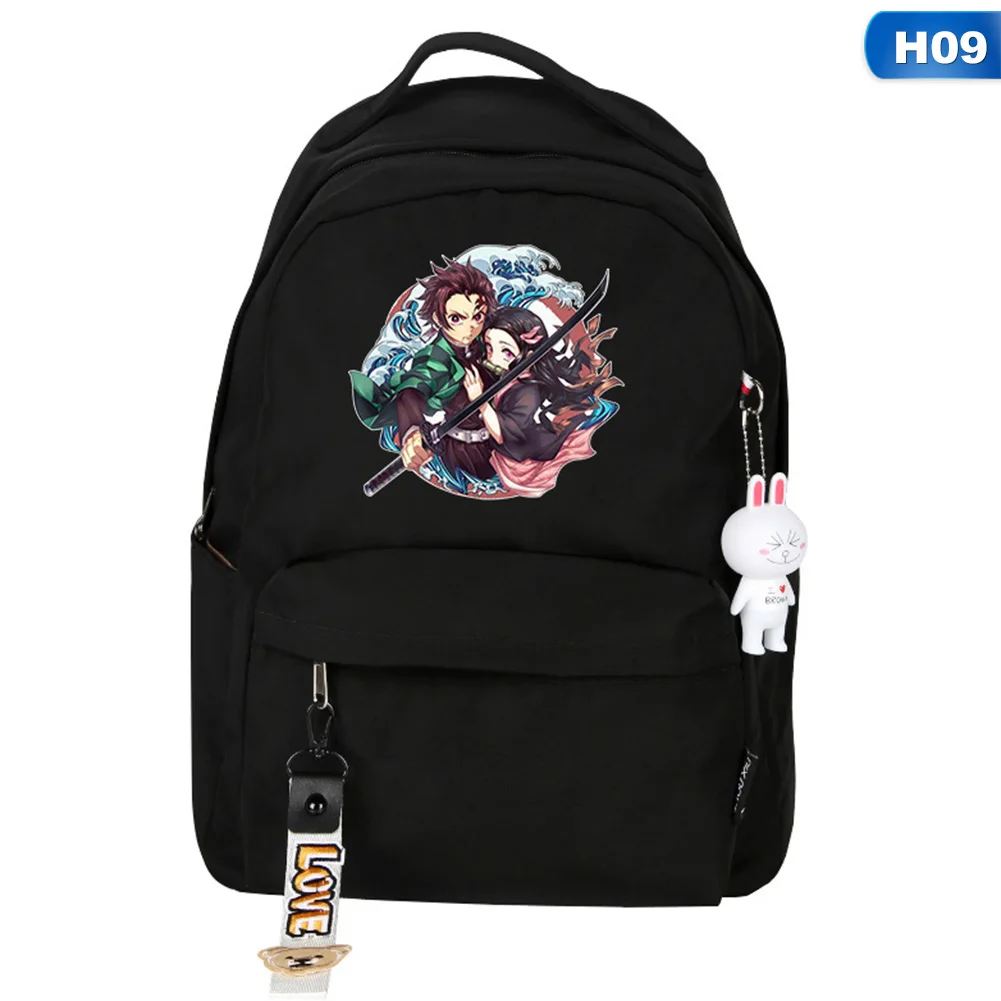 Аниме демон убийца Kimetsu no Yaiba рюкзак сумки школьный рюкзак плечи посылка портфель студенческие рюкзаки повседневные
