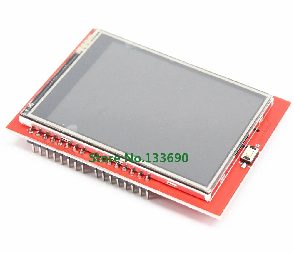 2.4 tft lcd shield touch panel tf reader for arduino in stock