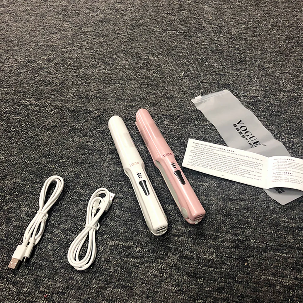 Стиль беспроводной выпрямитель для волос мини-плойка USB Перезаряжаемый рулон прямой двойного назначения фанера производители Di