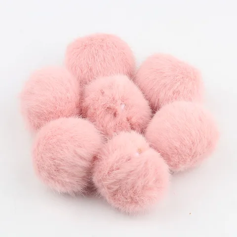 Pom Ball 25mm 35mm Imitation Fur Mink Pompoms 2.5cm 3.5cm Lovely Fluffy Pompon DIY For Garment Scarves Sewing Supplies