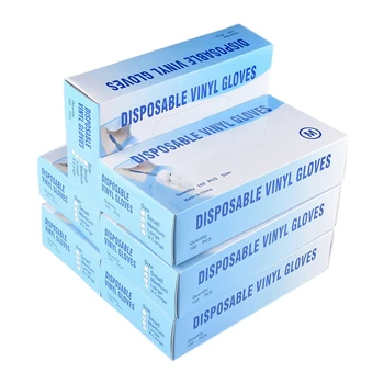 

100 Disposable Latex Gloves White Non-Slip Acid and Alkali Laboratory Rubber Latex Gloves Household Cleaning Supplies Promotion