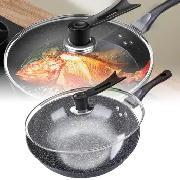 

Maifan Stone Frying Pan Nonstick Frying Pan Skillet Deep Frying Granite Coating Pan with Lid Wok Cookware Kitchen Tool